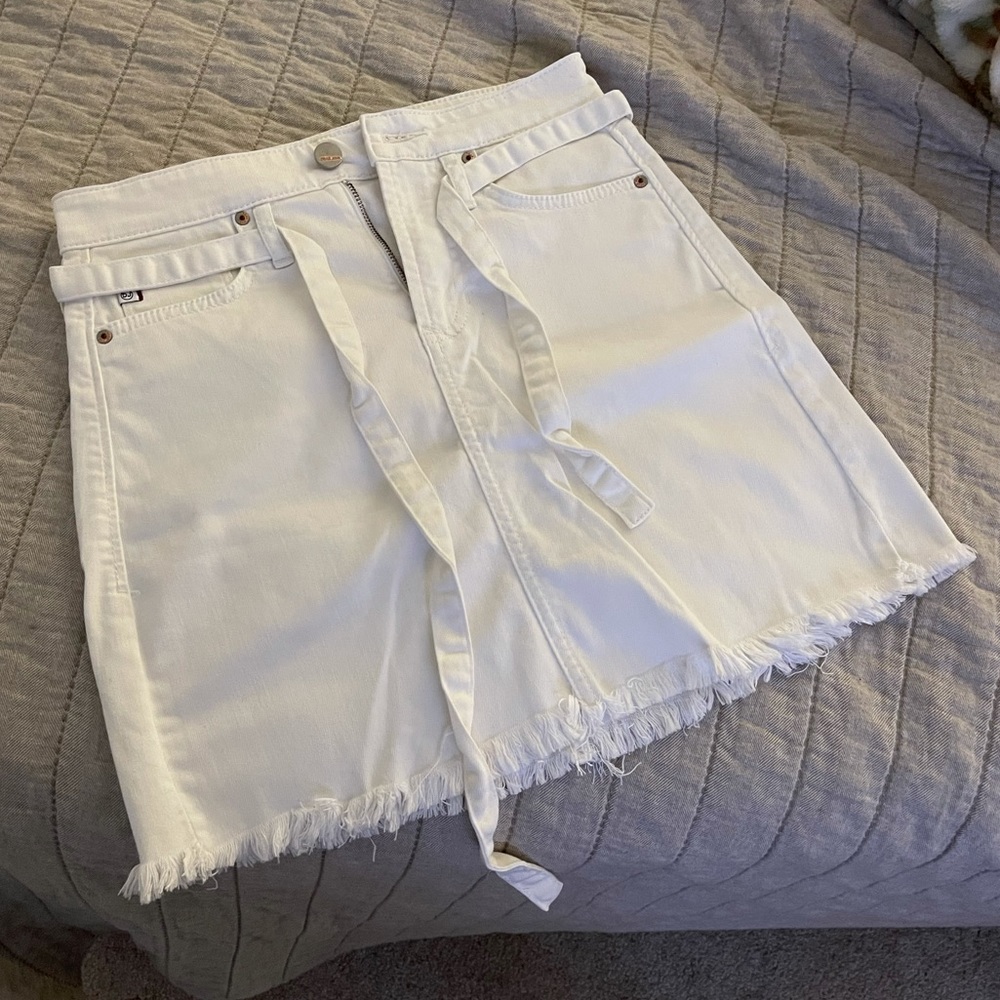 Dear John White Denim Skirt